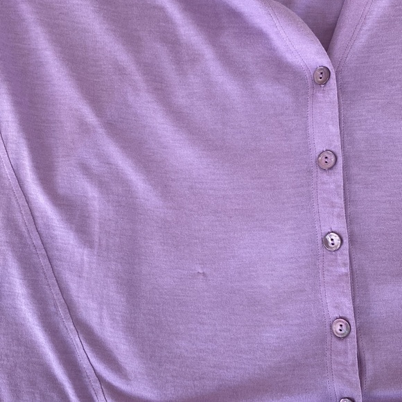 Eileen Fisher Lightweight Cotton/Silk Blend Button Front - Picture 4 of 4